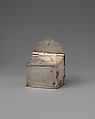 Miniature salt box, Silver, British