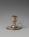 Miniature chamber candlestick, Probably by John Robins, Silver, British, London