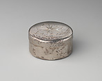 Miniature wafer box, I. C., London, Silver, British, London