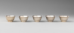 Five miniature cups, David Clayton  British, Silver, British, London