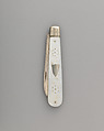 Fruit knife, Arthur Staniforth, Mother-of-pearl, silver, British, Sheffield