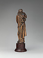 Saint John, Bronze, partially oil-gilt, on a later stone base, Italian, Siena