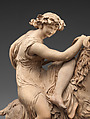 Bacchante Riding a Goat, Philippe Laurent Roland (French, Pont-à-Marc 1746–1816 Paris), Pale buff terracotta, French, Paris