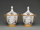 Ice cream pail (one of a pair), Meissen Manufactory (German, 1710–present), Hard-paste porcelain, gilt bronze, German, Meissen with Italian, Rome mounts