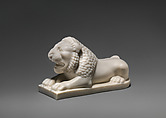 Figure of a Lion, Aaron Hays (British, active 1845–76), Unglazed porcelain (Parian ware), British