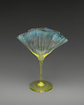 Fan-shaped vase, Harry Powell  British, “Straw opal” glass, British, London