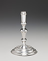 Miniature taperstick (one of a pair), David Clayton (British, active 1689), Silver, British, London