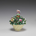 Basket of flowers, Saint James&#39;s Factory (British, ca. 1748/49–1760), Soft-paste porcelain, British, London