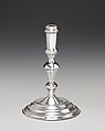 Miniature taperstick (one of a pair), David Clayton (British, active 1689), Silver, British, London