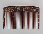 Comb case with two wig combs, Attributed to Paul Bennett (active ca. 1673–88) of Port Royal, Turtle shell, silver, Jamaican, Port Royal