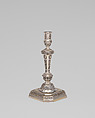 Pair of candlesticks, Jacques Demé (master in 1656), Silver, French, Paris