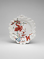 Plate decorated with Japanese Kakiemon-inspired scene with twisted dragon, Chelsea Porcelain Manufactory  British, Soft-paste porcelain, British, Chelsea
