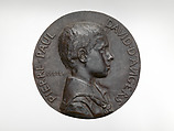 Pierre-Paul David d'Angers, Medalist: Victor Peter (French, Paris 1840–1918 Paris), Cast bronze with dark green patination, French, Paris