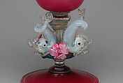 Vase, Glass; blown and cased, with applied flame-worked decoration, Italian, Venice (Murano)