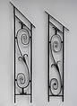 Iron baluster (one of a pair), Wrought iron, British