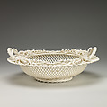 Basket, Belleek (Irish, ca. 1858–present), Porcelain, with iridescent glaze, Irish, Belleek