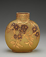 Vase decorated wtih apple tree bough, Thomas Webb & Sons (British, founded 1837), Glass, British, Stourbridge