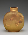 Vase decorated wtih apple tree bough, Thomas Webb & Sons (British, founded 1837), Glass, British, Stourbridge