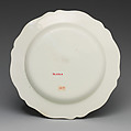 Plate (part of a set of six), John Turner (active 1762–86), Earthenware, British, Staffordshire