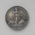 Jernegan's Lottery Medal, Medalist: John Sigismund Tanner (British, 1728–1775), Silver, struck, British