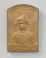 Commemorating the rulers of the Baroda State, Ganpatrao, Gaekwar (1848–57) (one of a set of eight), Medalist: Frank Bowcher (British, London 1864–1938 London), Bronze, struck, British