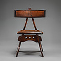 Side chair, Edward Welby Pugin (British, London 1834–1875 London), Oak, horn, British