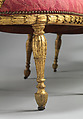Settee (one of a pair), John Mayhew (British, 1736–1811), Gilded fruitwood; wool and silk (22-24 warps per inch, 9-10 per centimeter), British and French