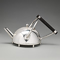 Teapot, Christopher Dresser (British, Glasgow, Scotland 1834–1904 Mulhouse), Silverplate, ebony, British, Sheffield