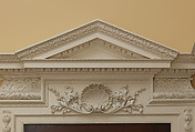 Dining room from Kirtlington Park, John Sanderson (active from ca. 1730–died 1774), Wood, plaster, marble, British, Oxfordshire
