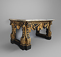 Table, Attributed to Matthias Lock (British, London ca. 1710–ca. 1765 London), Pine, marble, British
