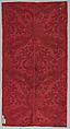 Crimson Silk Damask, Silk, Spanish or Italian