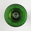 Goblet with lace design, Probably Società Anonima per Azioni Salviati &amp; C. (Italian, 1866–1872), Glass: blown, enameled and gilded, Italian, Venice (Murano)