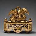 Andiron (feu or chenet) (one of a pair), François Rémond (French, ca. 1747–1812), Gilded bronze, French