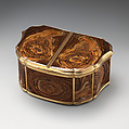 Double snuffbox, Nicolas Bouillerot (French, active Paris, 1720–1754), Brown agate; gold, French