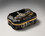 Toilet Box, Johann Martin Heinrici (German, 1711–1786), Lacquered metal inlaid with mother-of-pearl, copper, brass, ray skin, colored stone, gold, German, Dresden