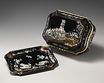 Toilet Box, Johann Martin Heinrici (German, 1711–1786), Lacquered metal inlaid with mother-of-pearl, copper, brass, ray skin, colored stone, gold, German, Dresden