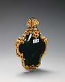 Perfume bottle, Gold, bloodstone, Probably English