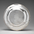 Dinner plate with English arms (one of a group of four), Richard Bayley (British, active 1708–48), Silver, British, London