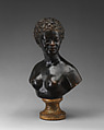 Bust of a Woman, After a model by Jean Antoine Houdon (French, Versailles 1741–1828 Paris), Terracotta and paint, French