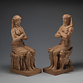Egyptian God, Clodion (Claude Michel) (French, Nancy 1738–1814 Paris), Painted terracotta, French