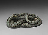 Snake, Saint-Honoré-les-Bains (French, ca. 1820–1914), Glazed earthenware, French, possibly St. Honoré-les-Bains