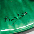 Large round plate with lobsters, Alfred Renoleau (1854 Mansle, Charente, France–1930 Angoulême, France), Glazed earthenware with applied decoration, French, Mansle