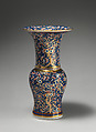 Vase (one of a pair), Belvedere Manufactory (Warsaw, Poland, ca. 1770–1780s), Faience (tin-glazed earthenware) with underglaze blue and enamel decoration and gilding , Polish, Warsaw