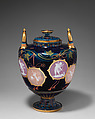 "Pompeian" vase with cover (one of a pair), Minton(s) (British, Stoke-on-Trent, 1793–present), Pâte-sur-pâte with gilding and enamel decoration, British, Stoke-on-Trent, Staffordshire