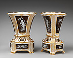 Bulb Vase (one of a pair), Minton(s) (British, Stoke-on-Trent, 1793–present), Pâte-sur-pâte on bone china with gilding, British, Stoke-on-Trent, Staffordshire