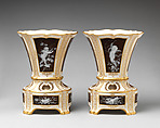 Bulb Vase (one of a pair), Minton(s) (British, Stoke-on-Trent, 1793–present), Pâte-sur-pâte on bone china with gilding, British, Stoke-on-Trent, Staffordshire