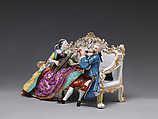 Lady and gentleman playing a duet, Meissen Manufactory (German, 1710–present), Hard-paste porcelain, German, Meissen