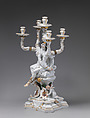 Five-light candelabrum, Meissen Manufactory (German, 1710–present), Hard-paste porcelain, German, Meissen