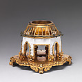 Pair of incense burners, Hard-paste porcelain, gilt-bronze mounts, Chinese with French mounts