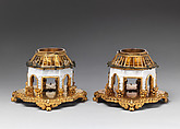 Pair of incense burners, Hard-paste porcelain, gilt-bronze mounts, Chinese with French mounts